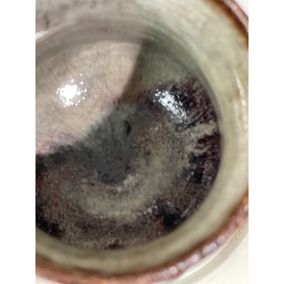 Handcrafted Brown & Cream Glazed Ceramic Mug With Raised Text Set 2 - Picture 10 of 13